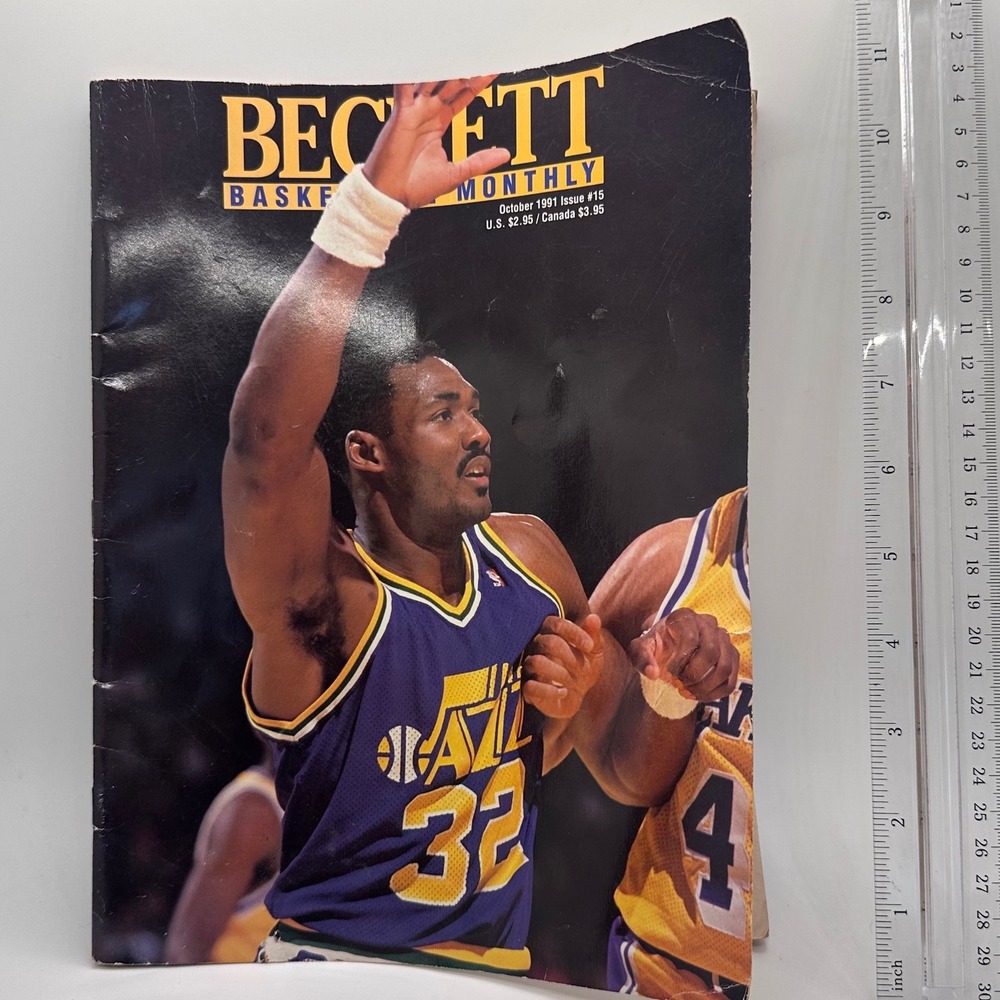 Beckett Basketball Monthly October 1991 Issue #15 Karl Malone Isiah Thomas